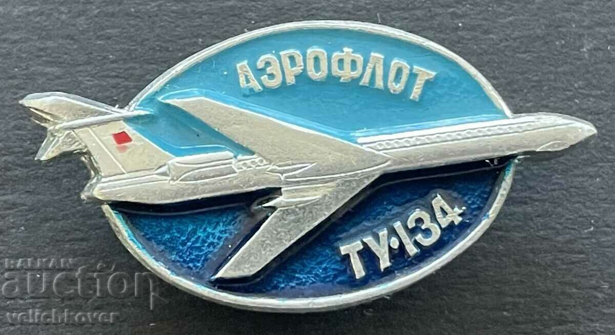 39083 însemnele URSS Aeroflot și modelul de aeronavă TU-134