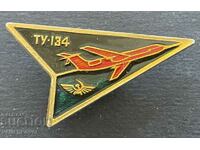 39084 USSR insignia Aeroflot and aircraft model TU-134