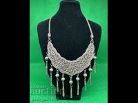 Ethnic silver necklace #6057