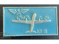 39091 USSR insignia Aeroflot and aircraft model IL-18