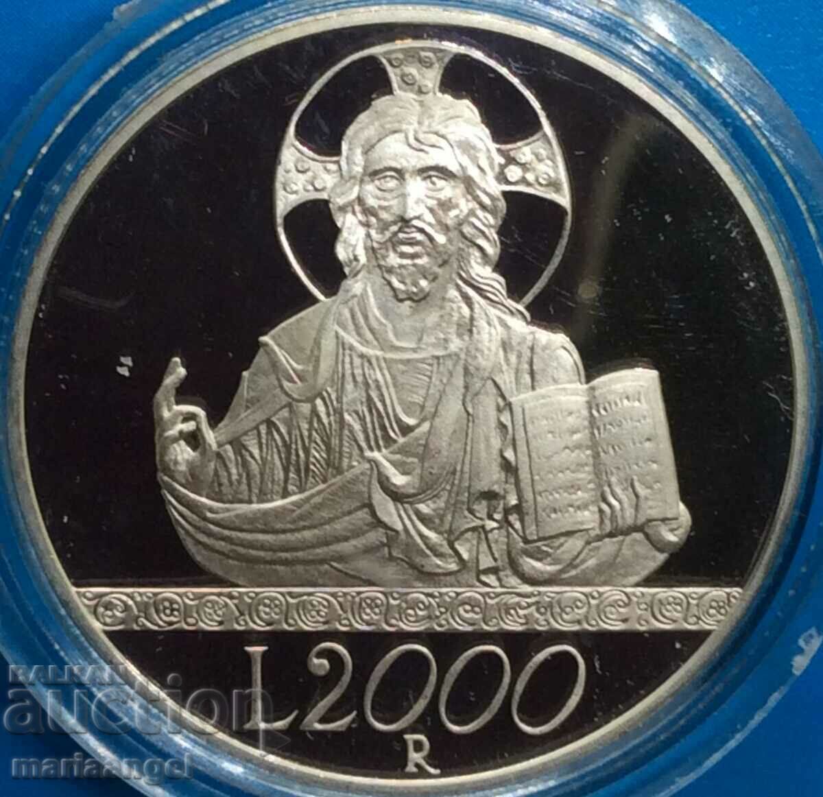 Italy 2000 Lira 1998 "The Faith" UNC PROOF 36268 pcs.