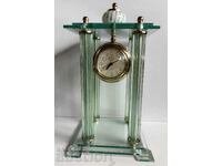 . HUGE 4,800 KG SOLID GLASS TABLE QUARTZ CLOCK