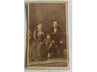 . CARTON FOTO FOTO DE FAMILIE ANII 1870