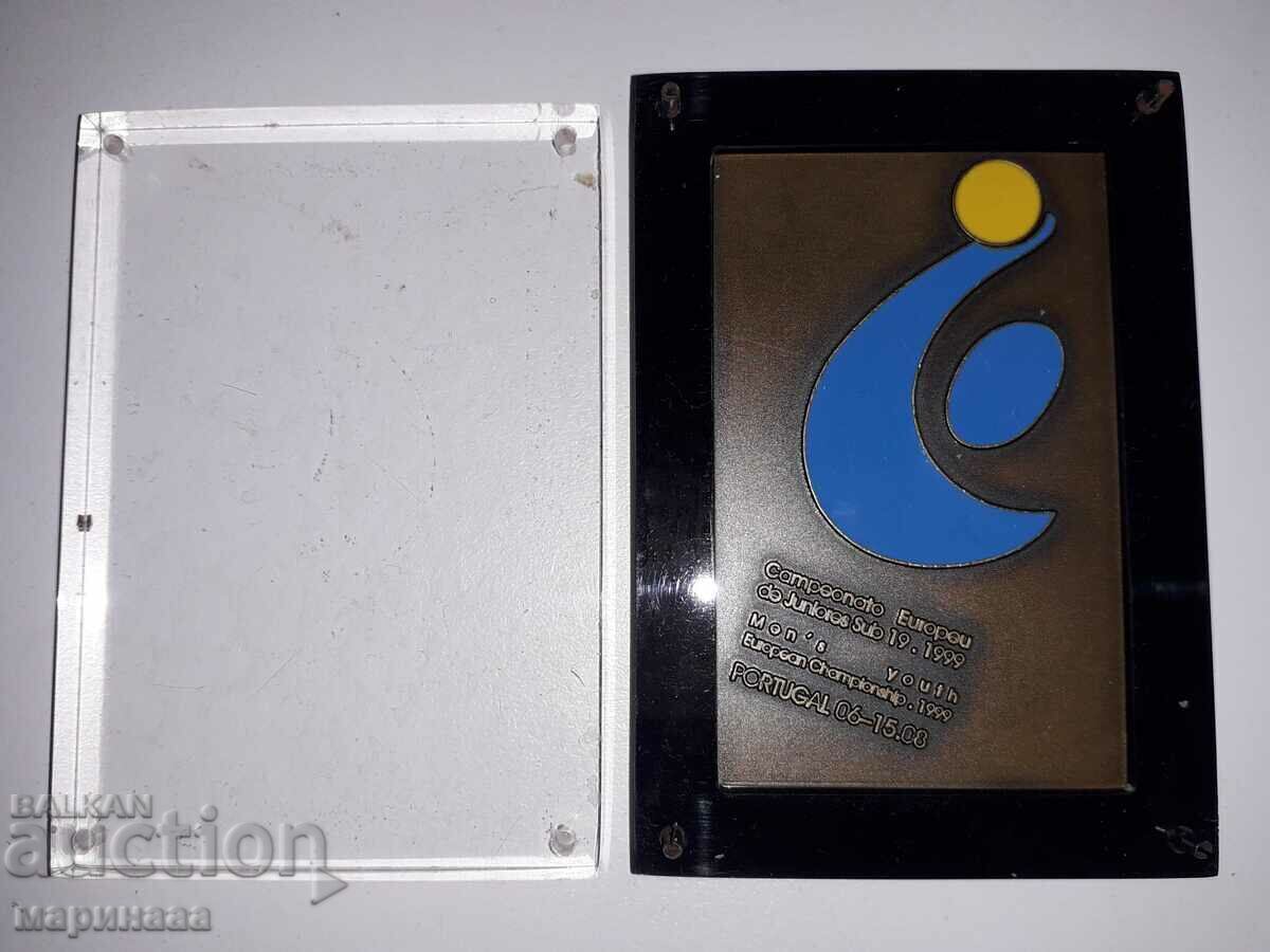 BRONZE PLAQUE. HANDBALL. PORTUGAL BRONZE PLAQUE. HANDBALL. PORTUGAL