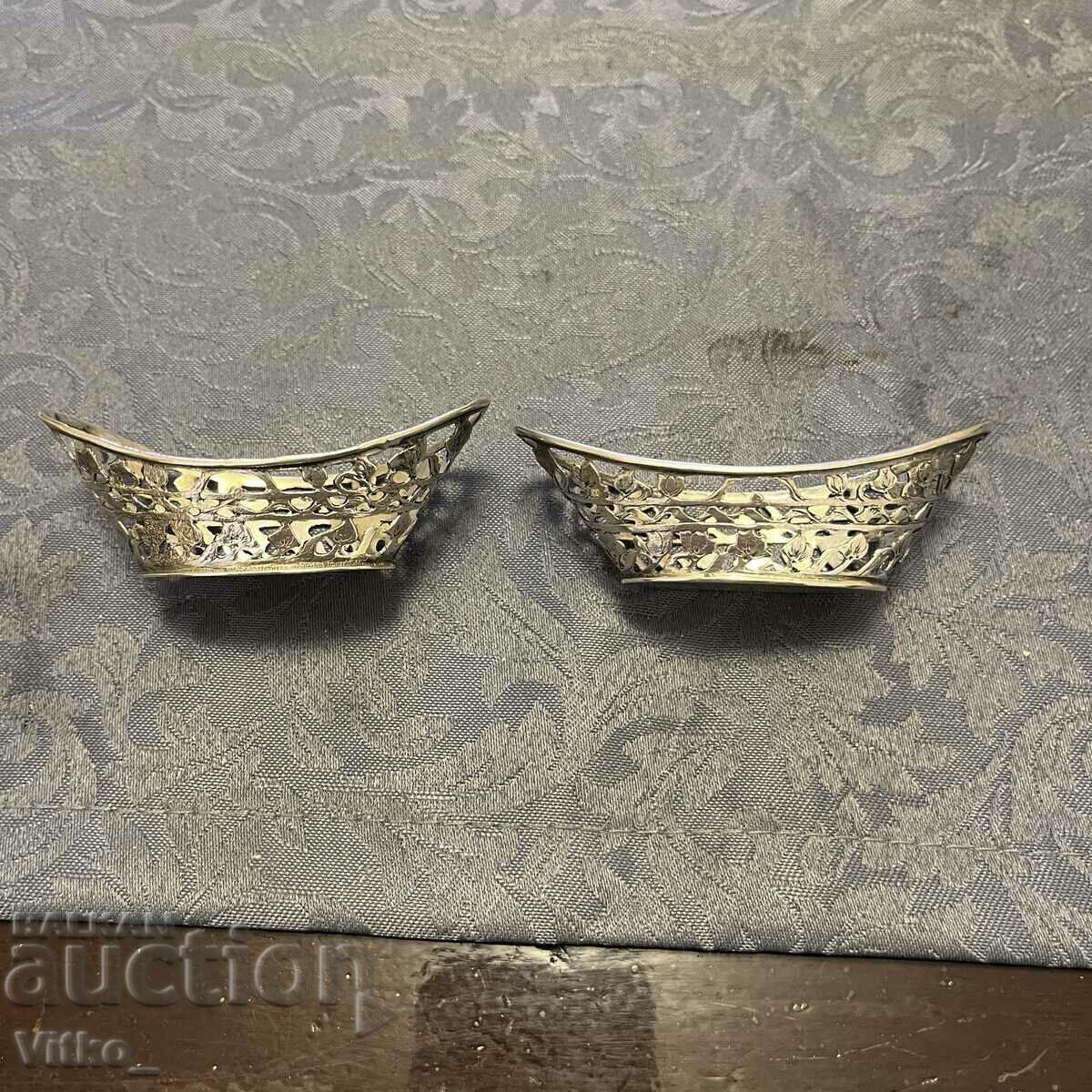 German silver containers for small candies, markings with price 88.00 BGN | € 44.99 German silver containers for small candies, markings with price 88.00 BGN | € 44.99