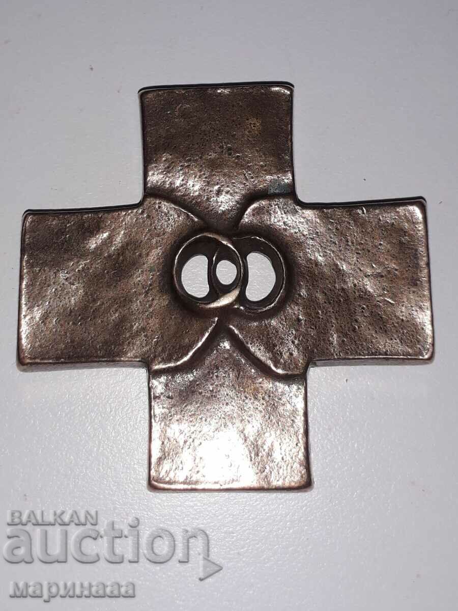 "WEDDING" CROSS. COPPER, BRONZE. MASSIVE