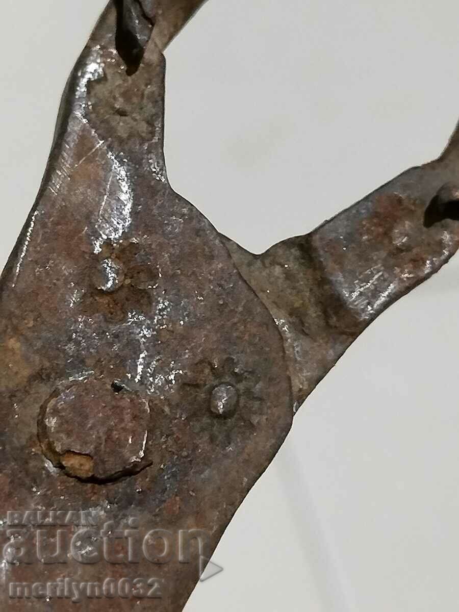 Old forged scissors, knife, wrought iron scissors - 6 Old forged scissors, knife, wrought iron scissors - 6