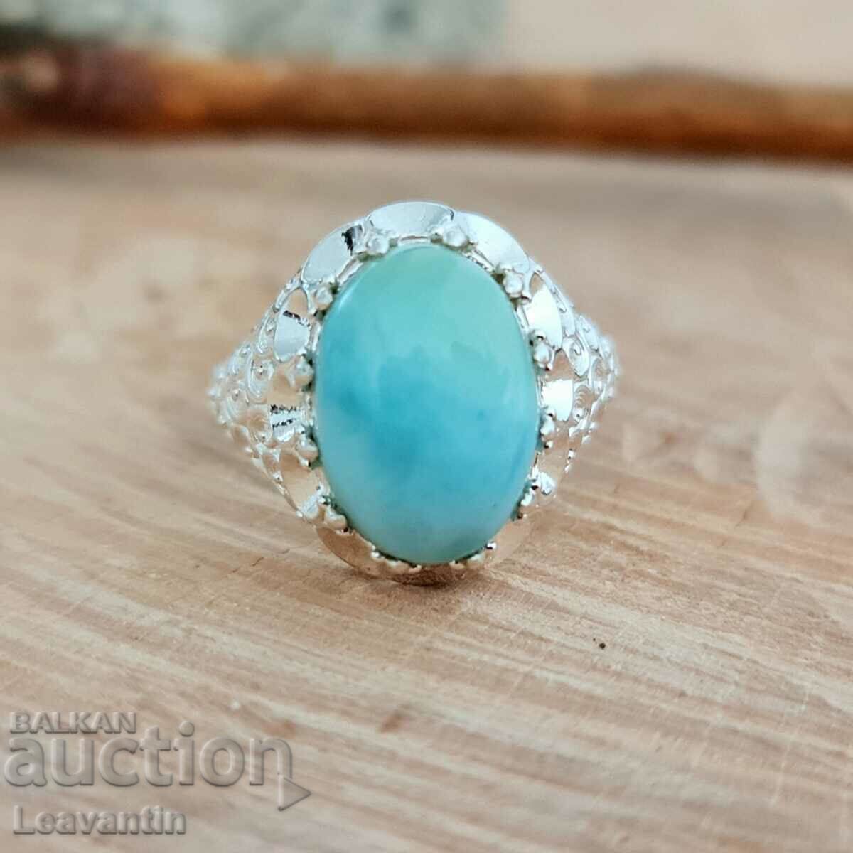 Ασημένιο δαχτυλίδι 5485 με Larimar