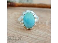 Ασημένιο δαχτυλίδι 5485 με Larimar