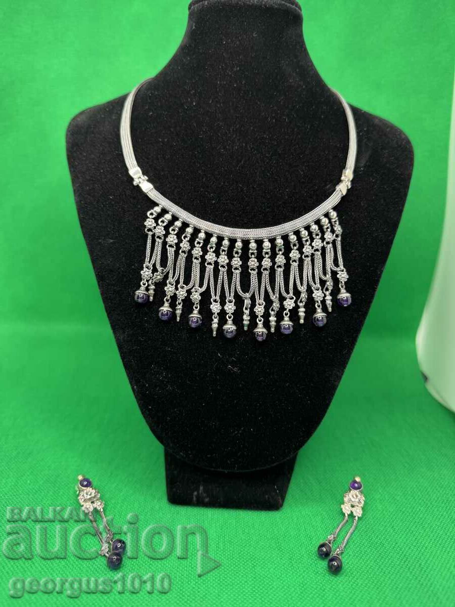 Silver set with amethyst #6062