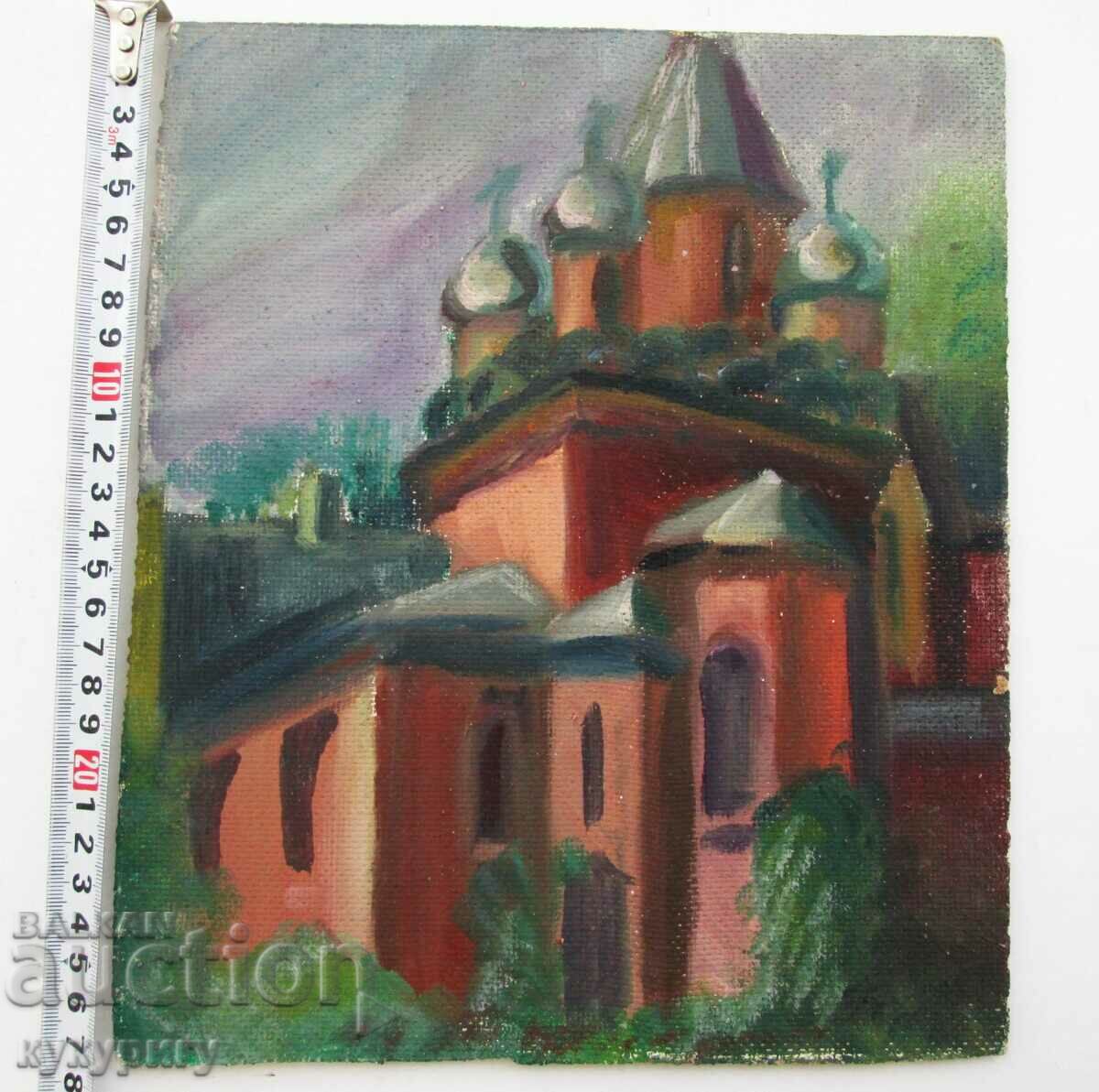 Auction Old painting Christian Church oil in phaser Auction Old painting Christian Church oil in phaser