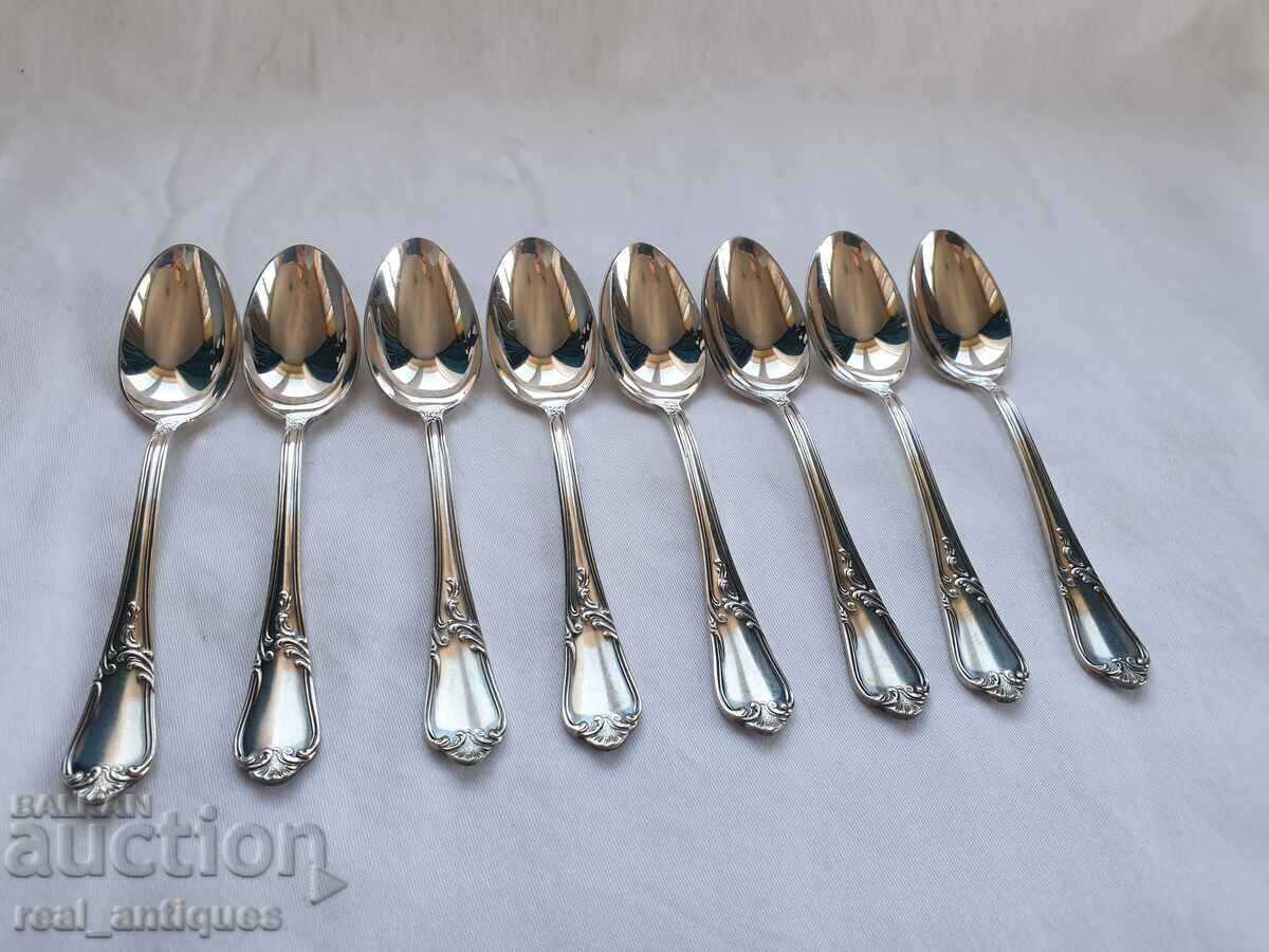 Set of silver plated spoons