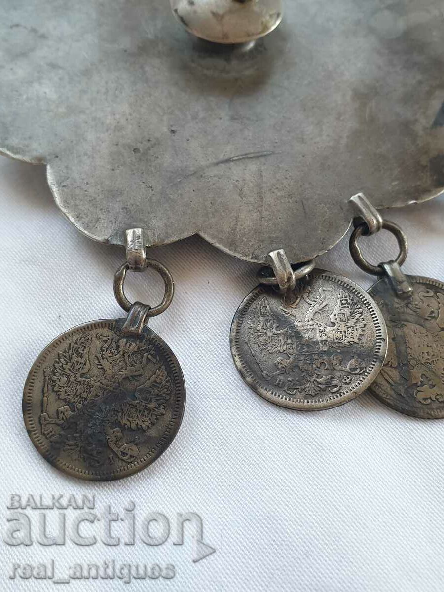 Bijuterii vechi din argint cu monede - 6