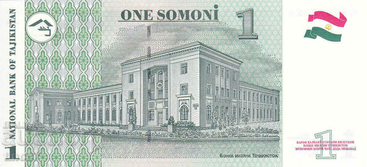 Auction tino37- TAJIKISTAN - 1 SOMONI - 1999 - UNC Auction tino37- TAJIKISTAN - 1 SOMONI - 1999 - UNC