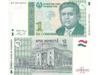 tino37- TAJIKISTAN - 1 SOMONI - 1999 - UNC