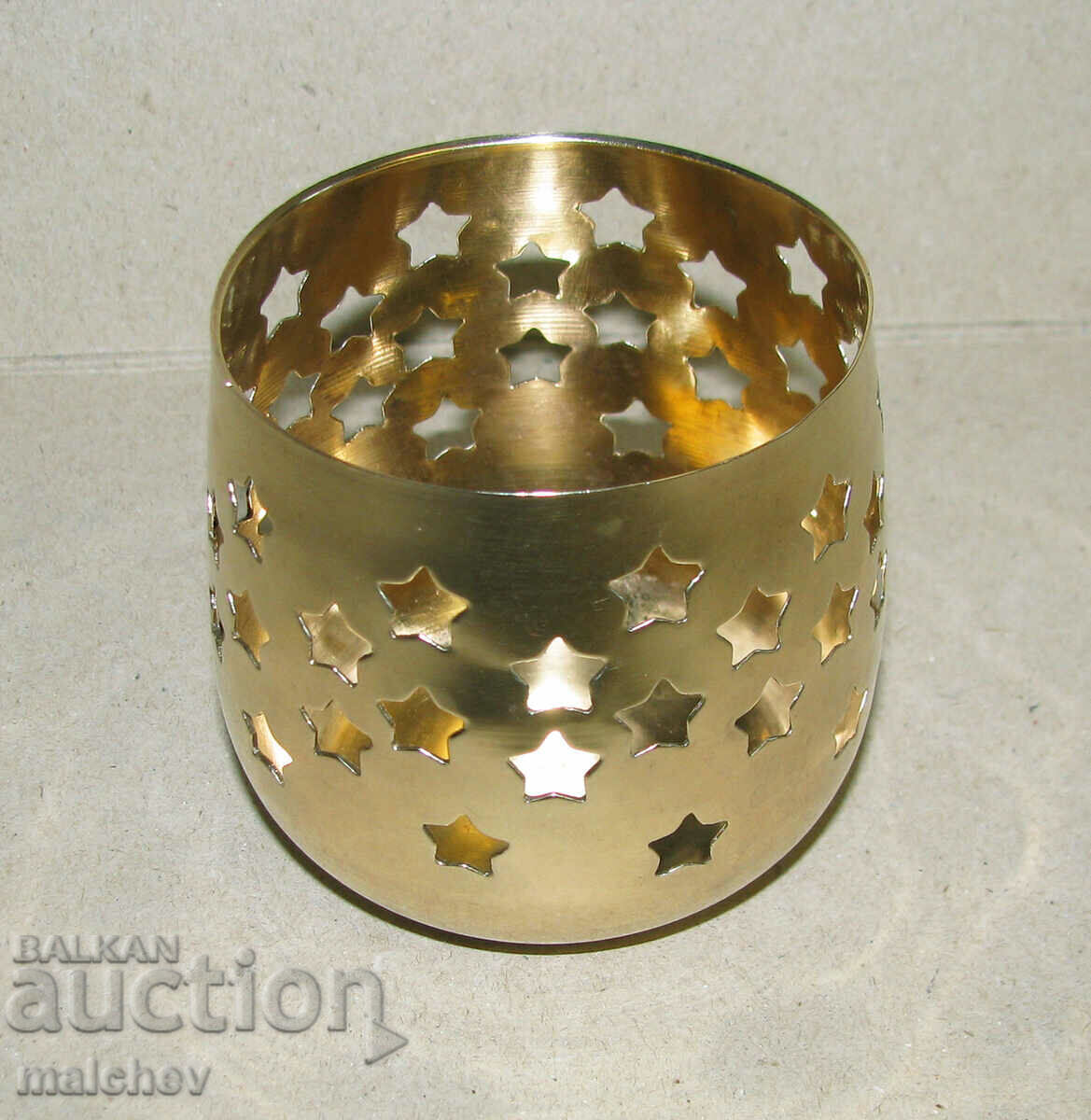 Tealight candle holder 7cm brass bronze, excellent