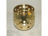 Suport de lumanare tealight 7cm alama bronz, excelent