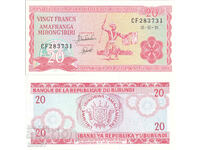 tino37- BURUNDI - 20 FRANC - 1991 - UNC