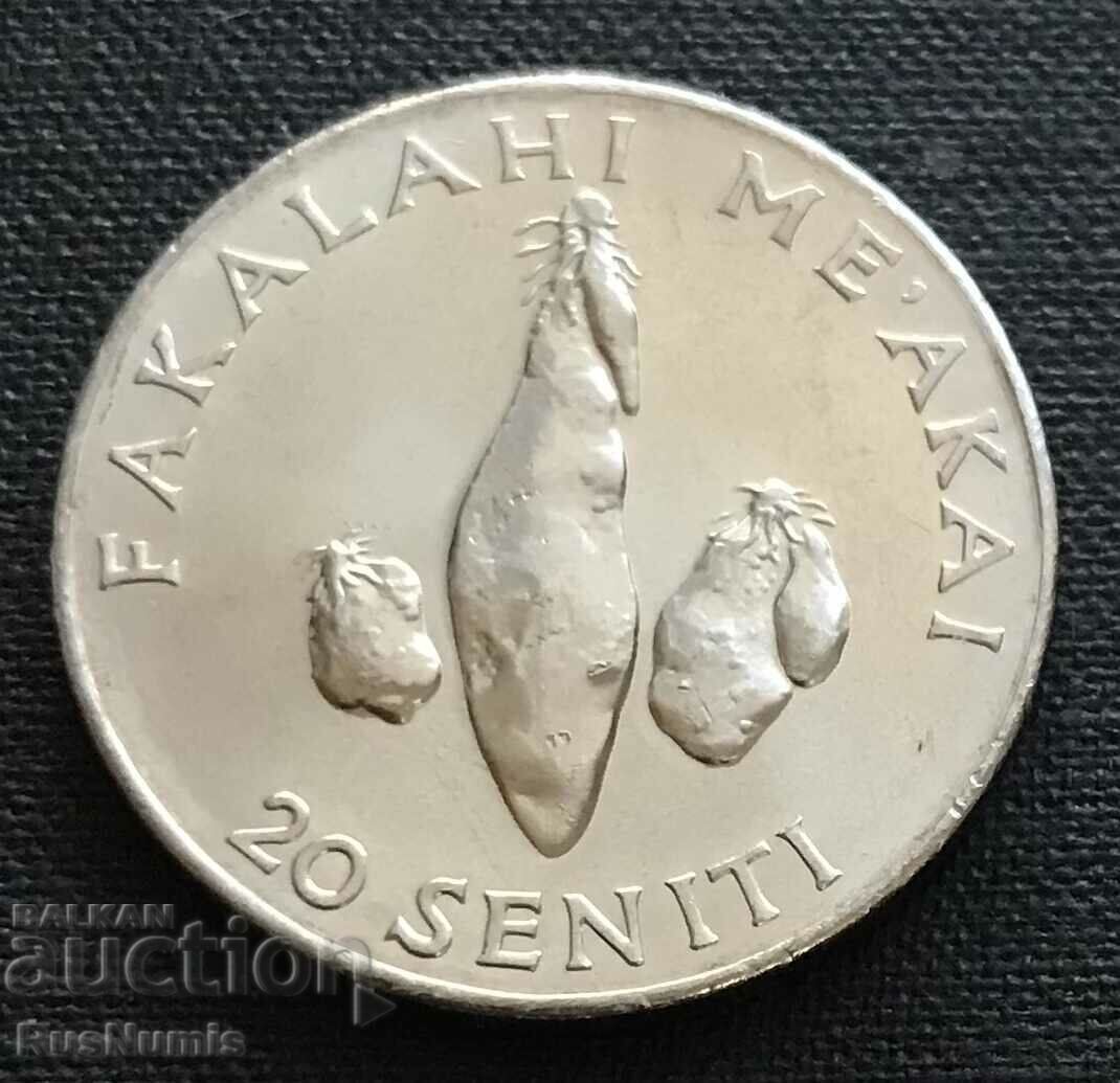 Tonga.20 senites 2011. UNC.