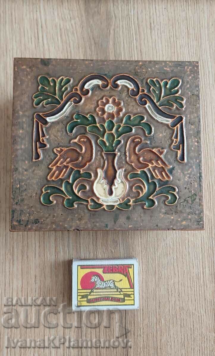 A box of wooden hardware copper for collectors - 5