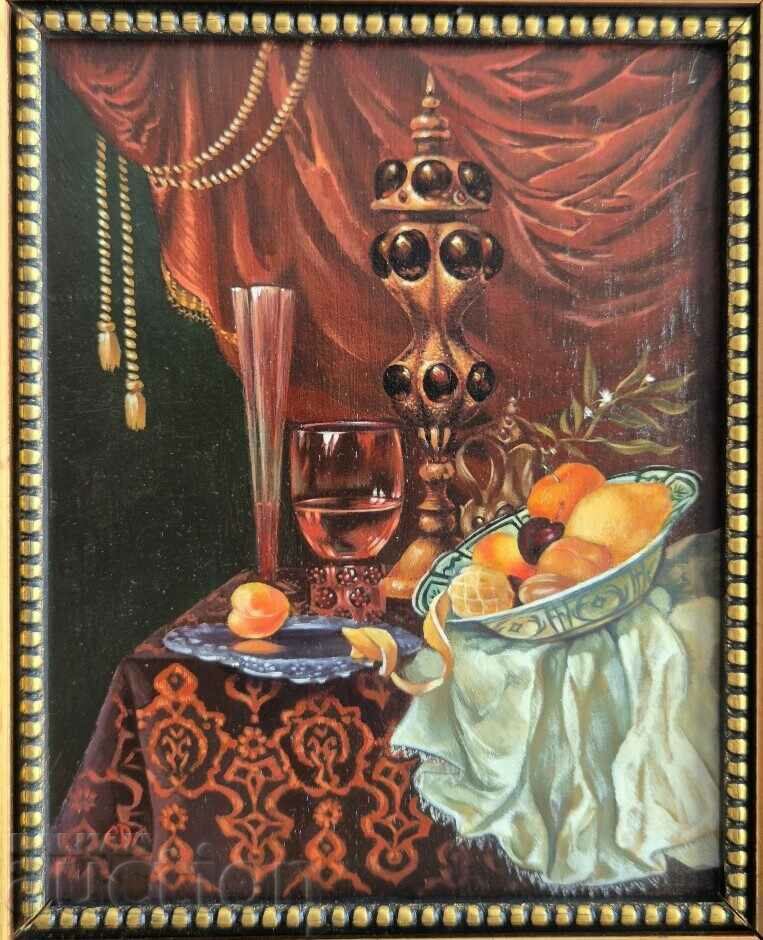 Eva Bogdanova Dimitrova Still life Unique miniature 1990s with price 600.00 BGN | € 306.78 Eva Bogdanova Dimitrova Still life Unique miniature 1990s with price 600.00 BGN | € 306.78