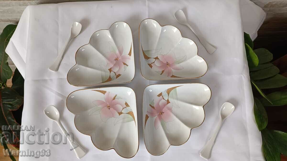 Brand new hors d'oeuvre service - "Flowers" - IZIDA factory with price 85.00 BGN | € 43.46 Brand new hors d'oeuvre service - "Flowers" - IZIDA factory with price 85.00 BGN | € 43.46