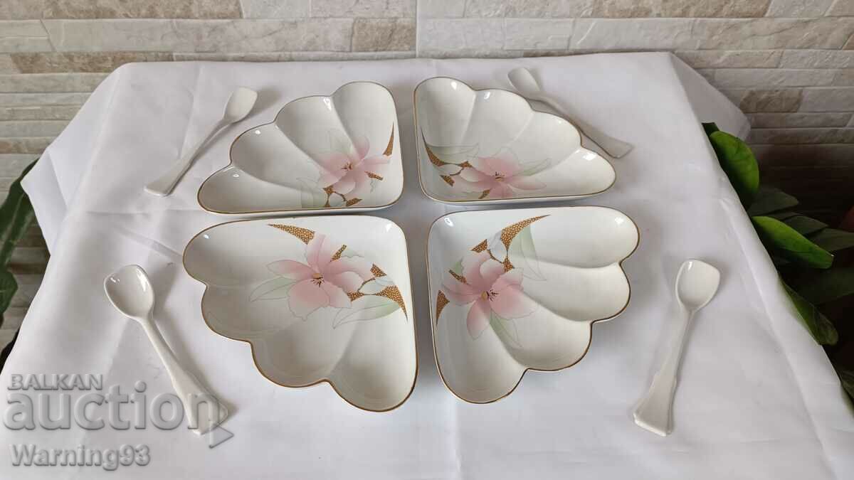 Ολοκαίνουργια hors d'oeuvre service - "Flowers" - εργοστάσιο ΙΖΙΔΑ - 5