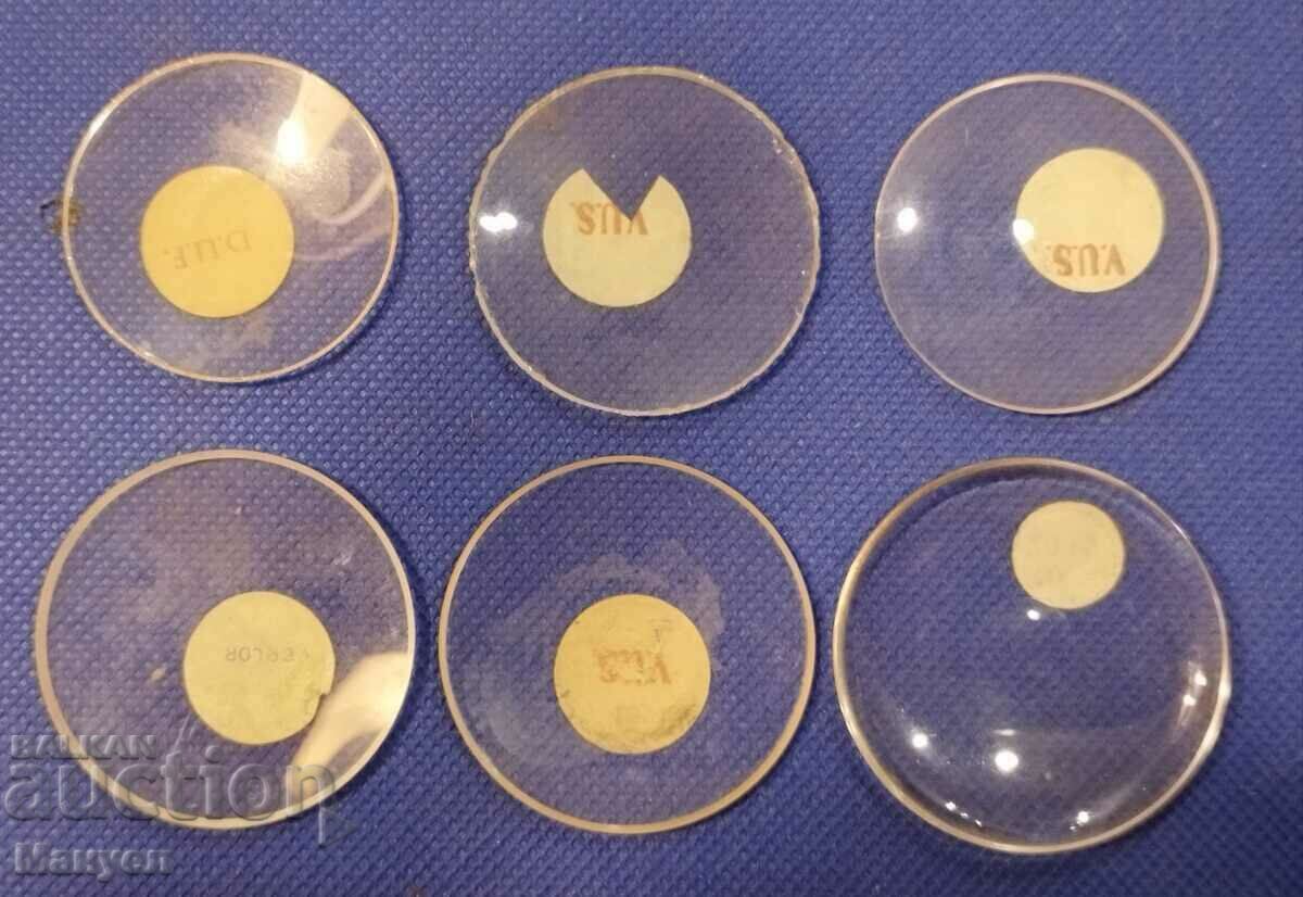 Παλιά γνήσια γυαλιά για ρολόγια τσέπης - 6 τεμάχια. με τιμή 29.90 BGN | € 15.29