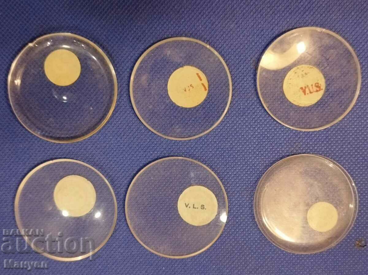 Old original glasses for pocket watches - 6 pieces. with price 29.90 BGN | € 15.29 Old original glasses for pocket watches - 6 pieces. with price 29.90 BGN | € 15.29