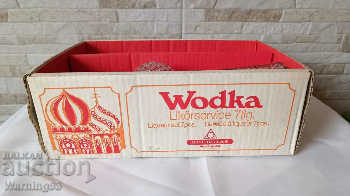 Delivery of Brand new vodka set - 7 pieces - OBERGLAS - Austria Delivery of Brand new vodka set - 7 pieces - OBERGLAS - Austria