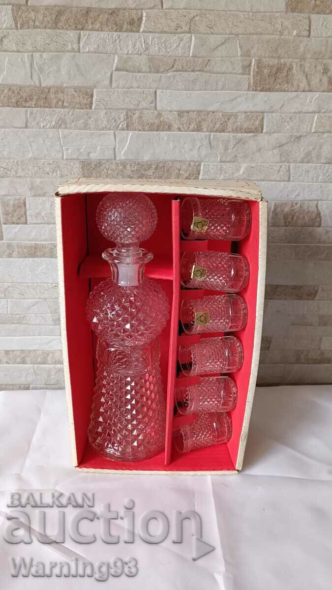 Brand new vodka set - 7 pieces - OBERGLAS - Austria