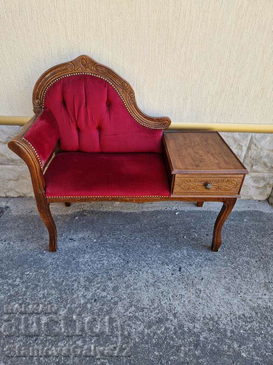 Auction A unique antique English parlor bench Auction A unique antique English parlor bench