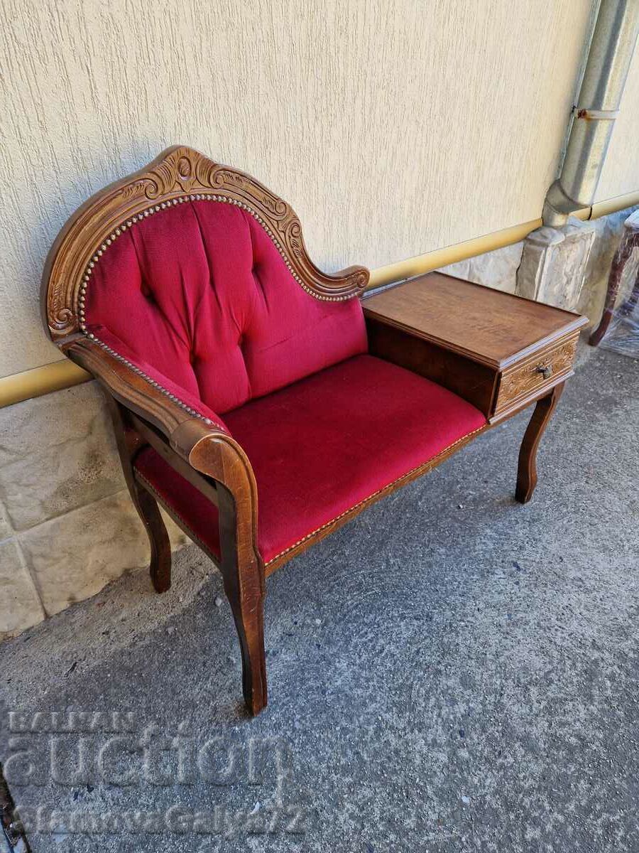 Delivery of A unique antique English parlor bench