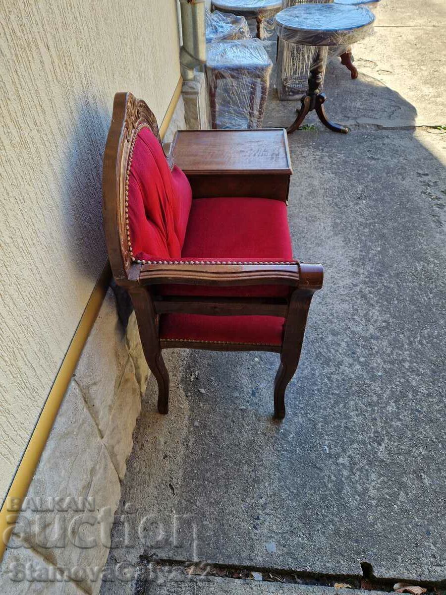 A unique antique English parlor bench - 6