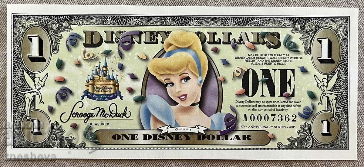 DISNEY 1 dolar, 2005, UNC