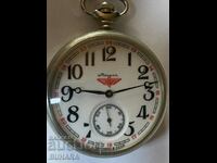 Pocket railway watch Molnia USSR