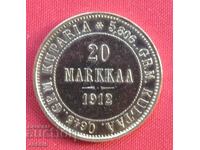 20 Markkaa 1912 Finlanda (Finlandia) AU (aur)