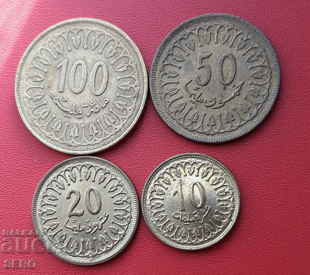 Tunisia - lot de 4 monede