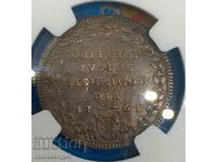 Ватикан Джулио 1763 Климент XIII NGC XF 45 silver - Супер!