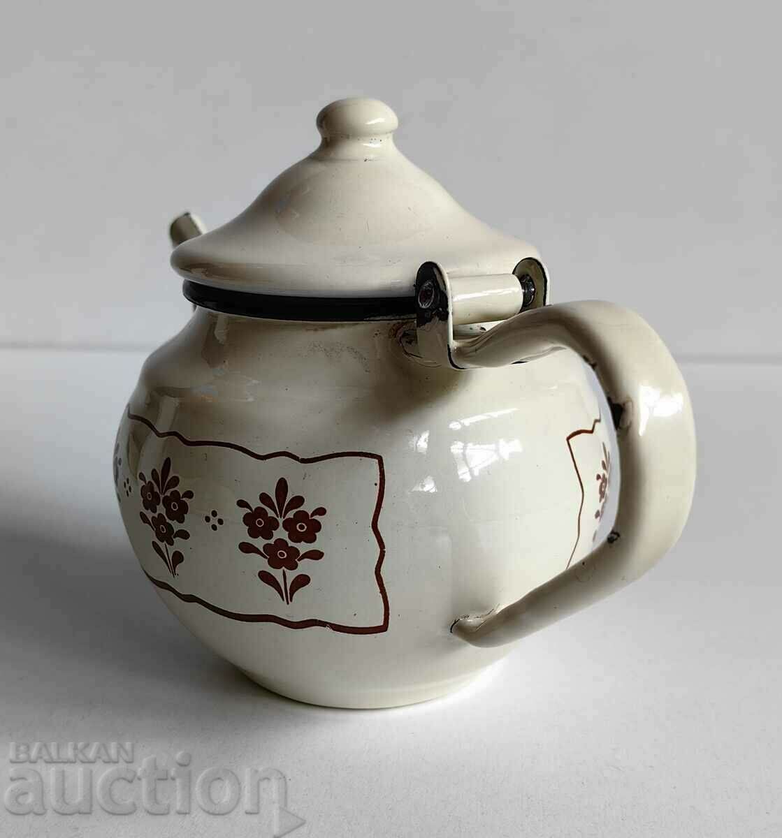 Auction .UNUSED ENAMEL SOC KETTLE TEAPOT WITH LID Auction .UNUSED ENAMEL SOC KETTLE TEAPOT WITH LID