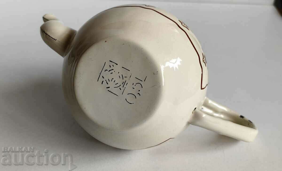 .UNUSED ENAMEL SOC KETTLE TEAPOT WITH LID - 7 .UNUSED ENAMEL SOC KETTLE TEAPOT WITH LID - 7