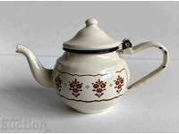 .UNUSED ENAMEL SOC KETTLE TEAPOT WITH LID