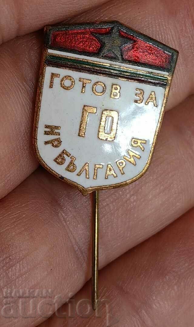 .GATA PENTRU APARARE CIVILĂ BADGE GO NRB