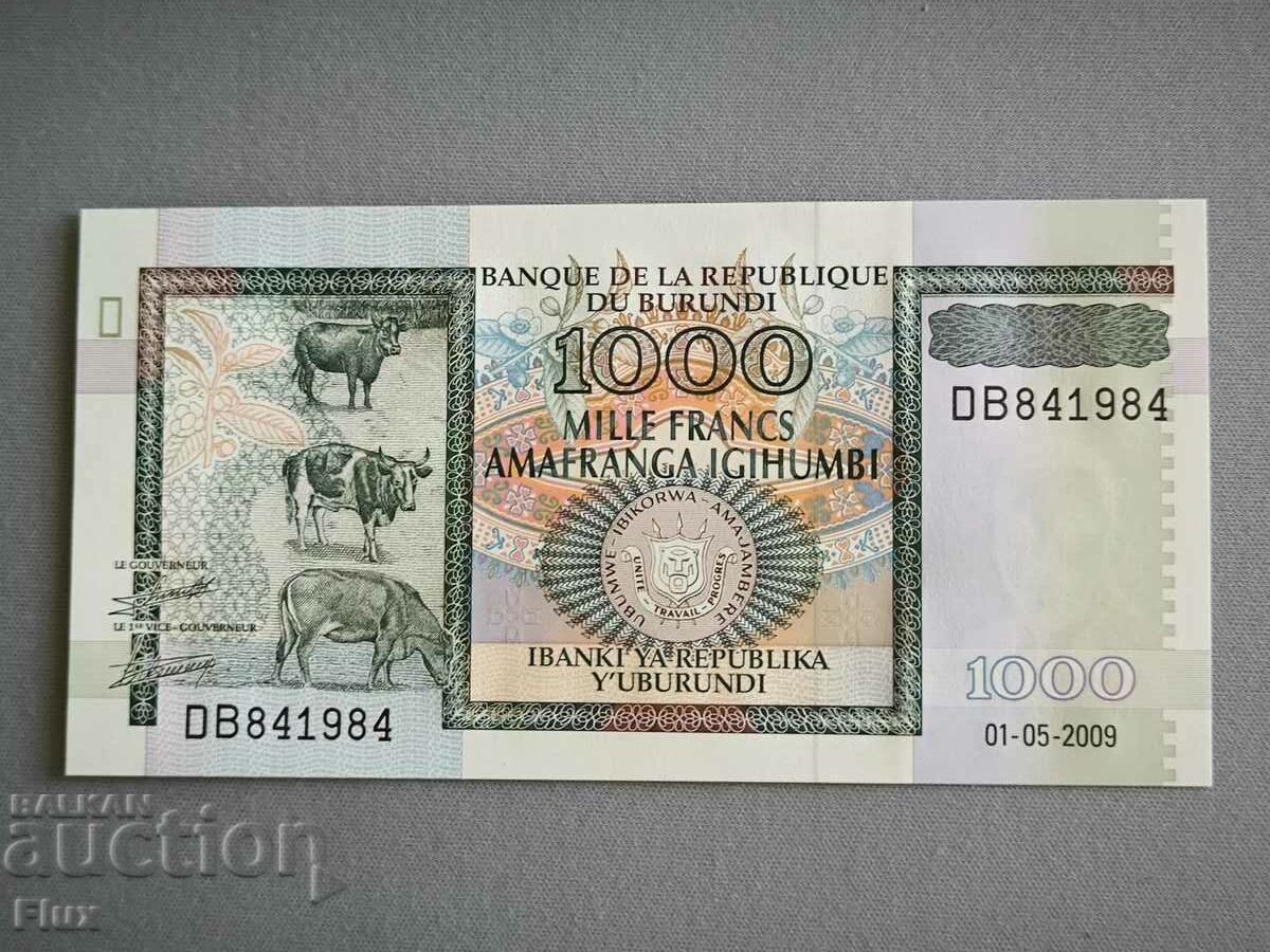 Банкнота - Бурунди - 1000 франка UNC | 2009г.