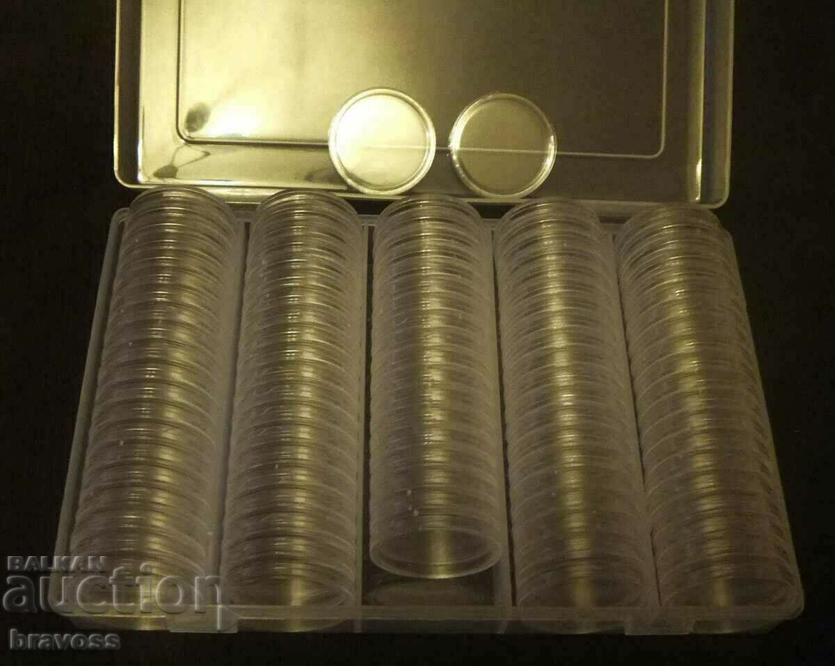 Compact box - organizer for 100 coins