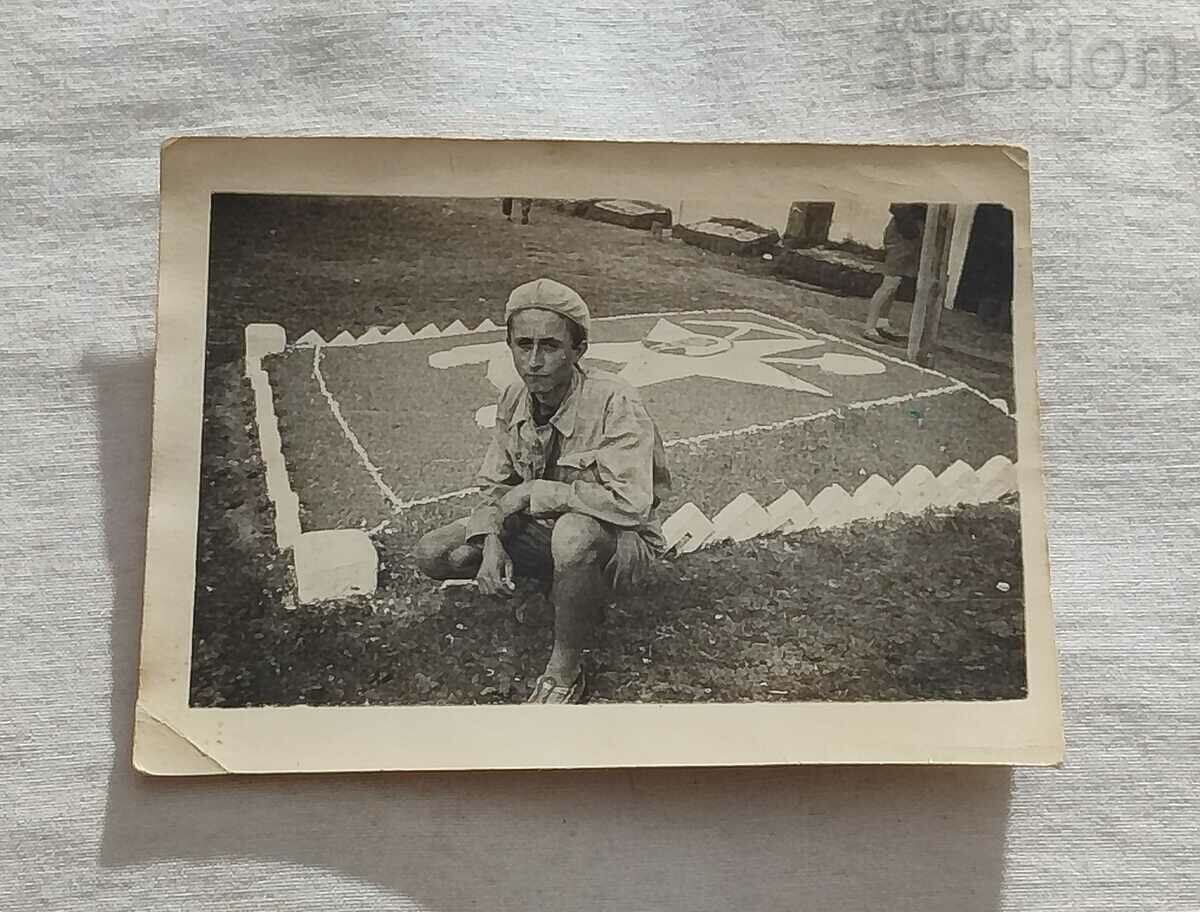 WE BUILD FOR THE MOTHERLAND BRIGADIER LOGO ST. ZAGORA PHOTO 1947.