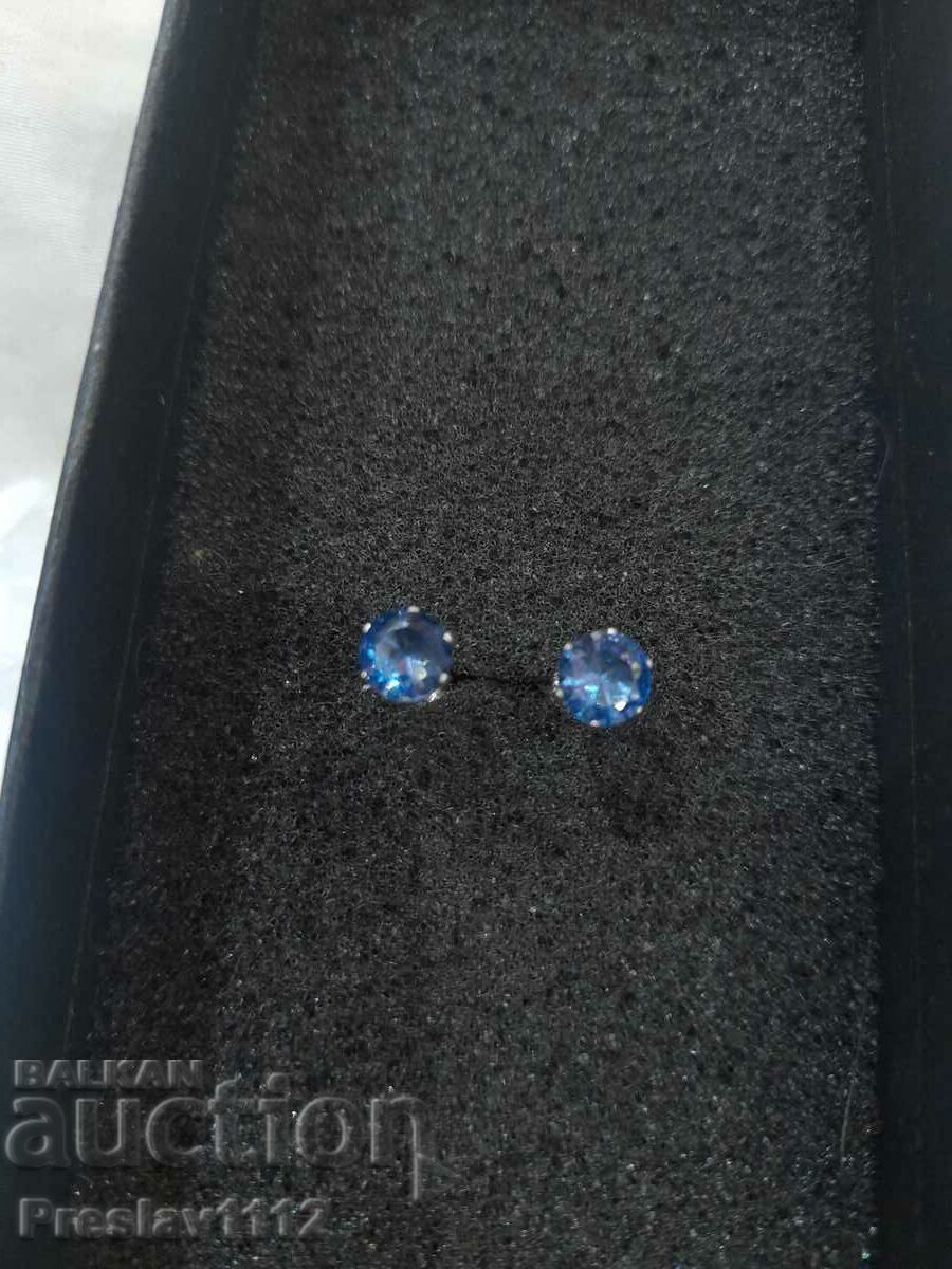 Silver earrings with Topaz 1.8ct