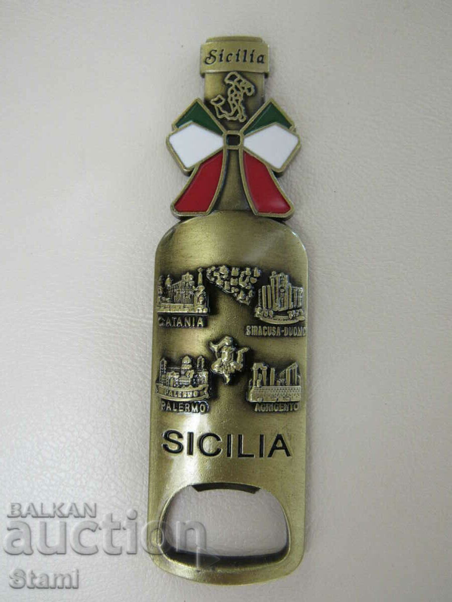 Metal magnet-opener from Sicily, Italy-1