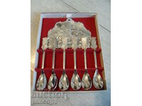 #*7753 old small spoons with wall stand