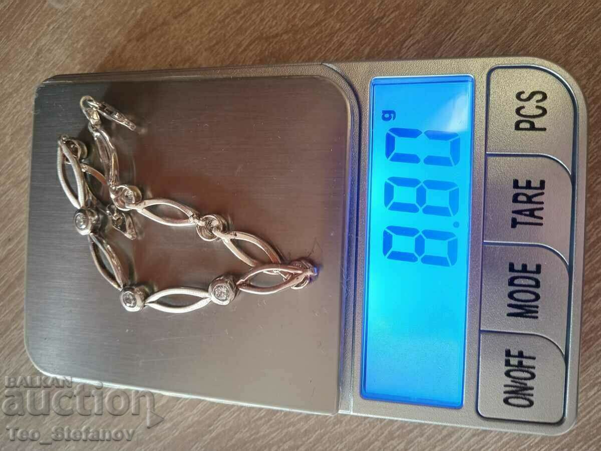 Beautiful silver bracelet with markings - 5 Beautiful silver bracelet with markings - 5